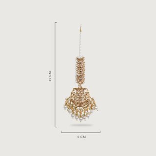 Yusra Earring & Tikka Set Champagne