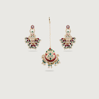 Nilam Earring & Tikka Set