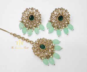 Amria champagne, mint & green