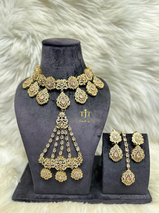 Shruti light pink with Jhumar