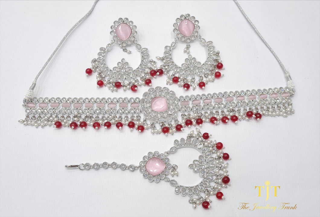 Asali Silver, Pink & Red