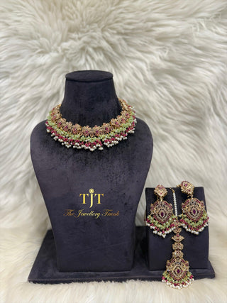 Madiha - Hot pink & light green