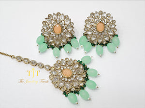 Amria peach, mint & green