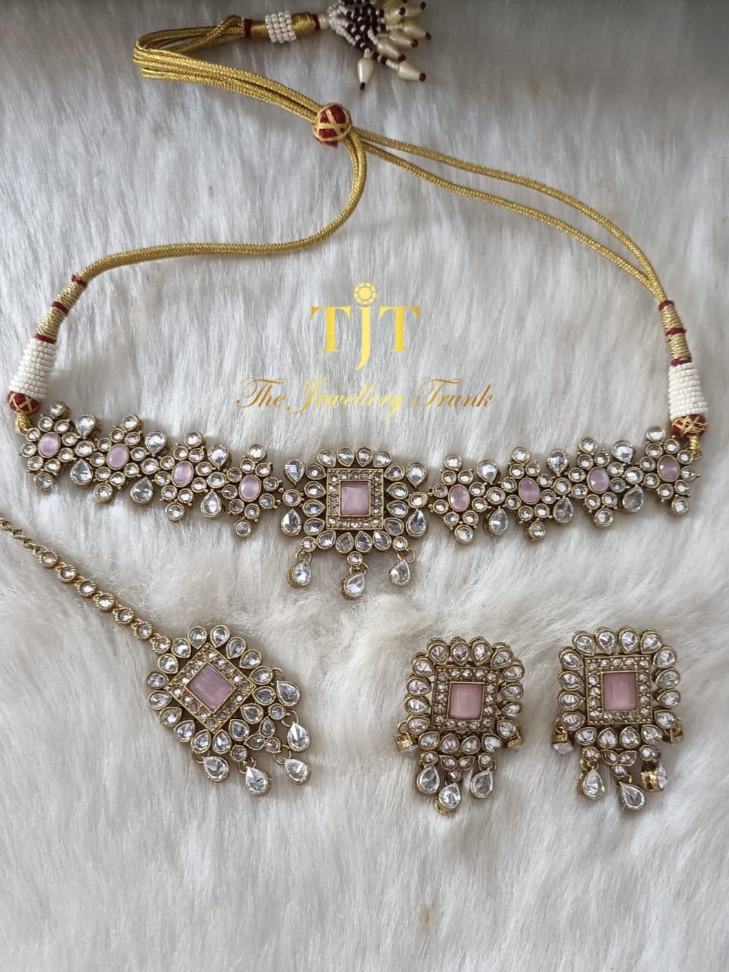 Urmi-Pink and White Stone