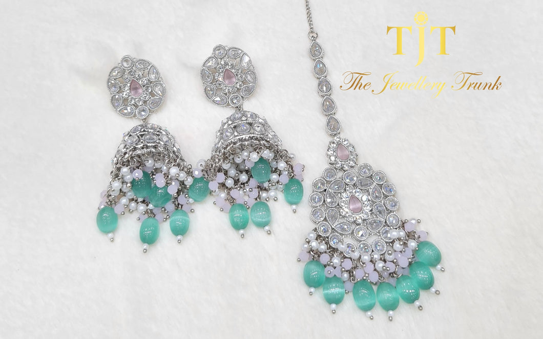 Gurjit - Silver with Pink & Mint