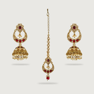 JIVIKA EARRINGS AND TIKKA
