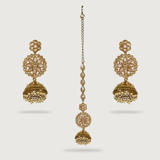MANISHA EARRINGS AND TIKKA