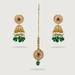 SAGAN EARRINGS AND TIKKA