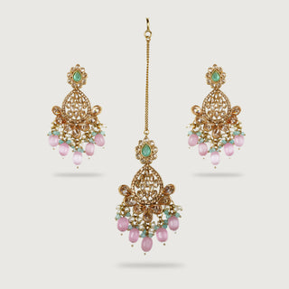 GEHANA EARRINGS AND TIKKA