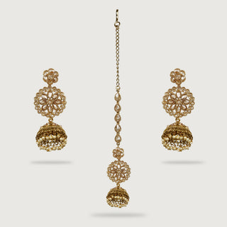 MANISHA EARRINGS AND TIKKA