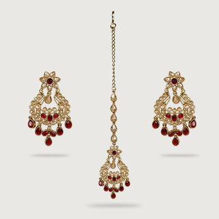 NIRVI EARRINGS AND TIKKA