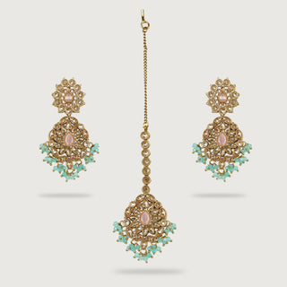 BHAGYA EARRINGS AND TIKKA