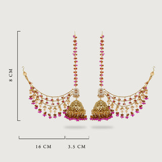 MAHNAAZ EARRINGS AND TIKKA