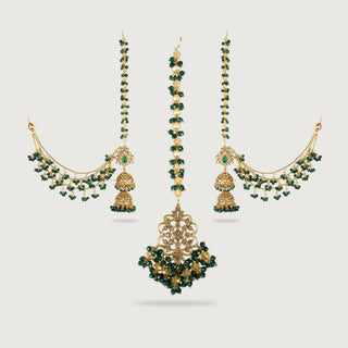 MAHVEEN EARRINGS AND TIKKA