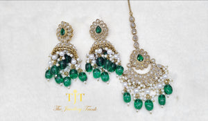 Zehra Gold with Silver and Green