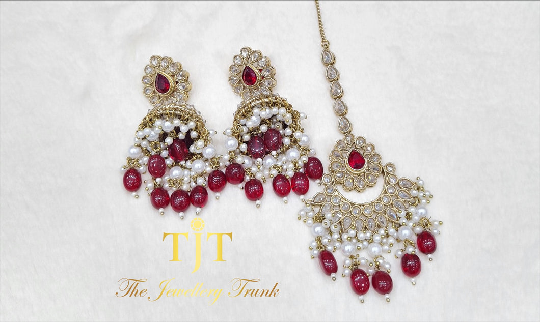 Zehra Gold with Silver and Red