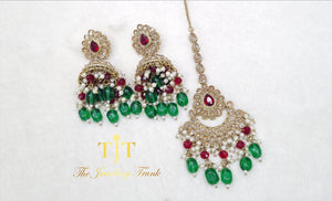 Zehra Gold with Red and Green