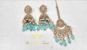 Zehra Gold With Mint and Peach