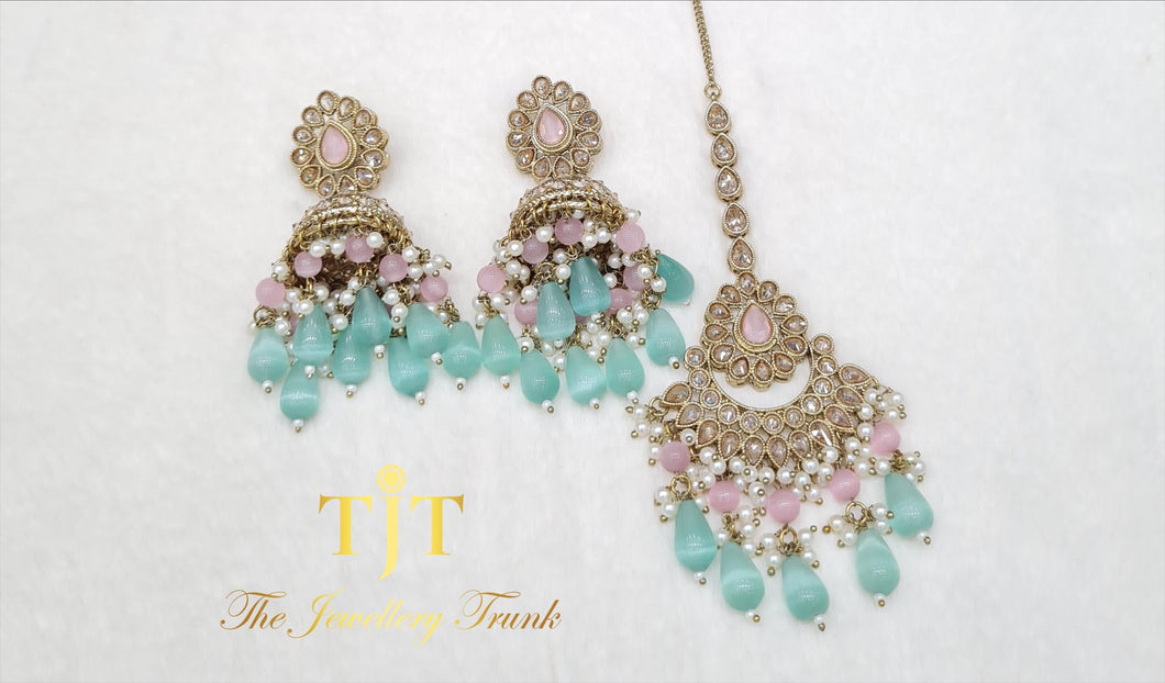 Zehra Gold with Pink and Mint