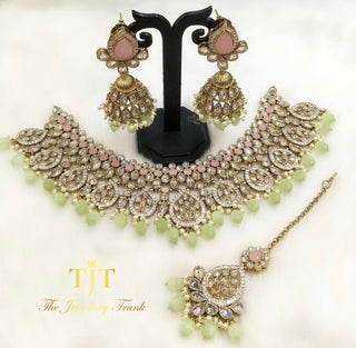 Aliya Pink and Light Green