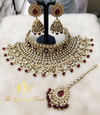 Ambreen Maroon and Pearl