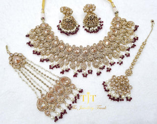 Soniya Maroon Gold