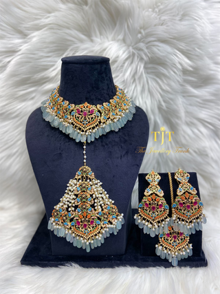 Aamnah Duck Egg Blue with Jhumar