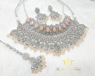 Sweta Silver and Peach
