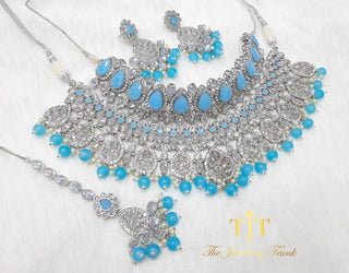 Sweta Silver and Baby Blue