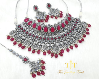 Sweta Gunmetal and Ruby
