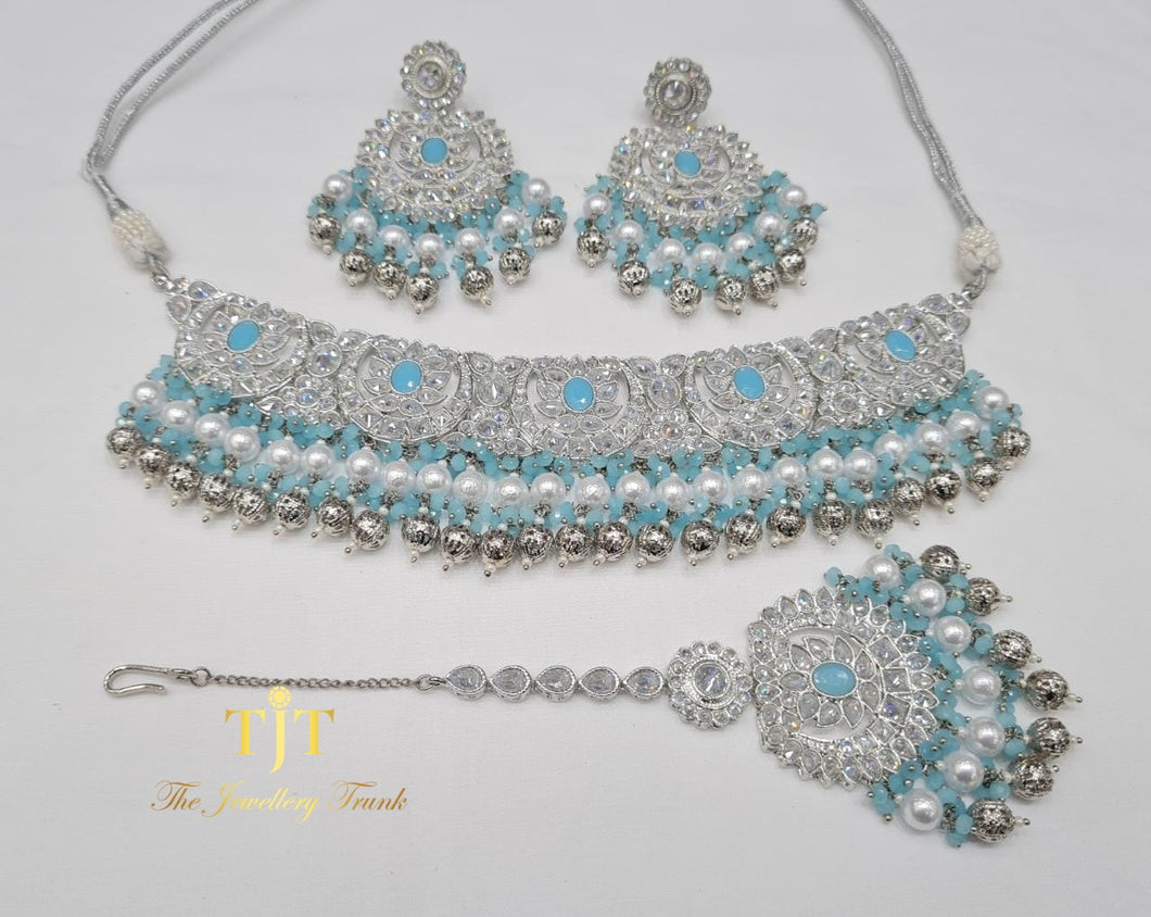 Zainab Silver and Baby Blue