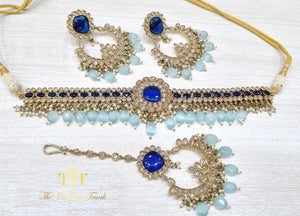 Rohini Navy Blue with Light Blue